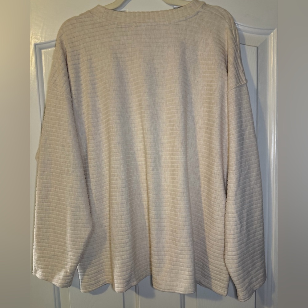 Philosophy Cream Ribbed Knit Sweater - Picture 4 of 5